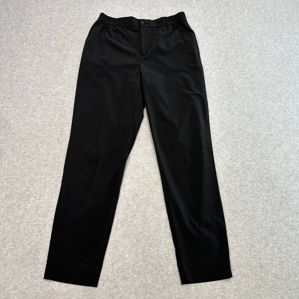 Banana Republic Chino Pants WMNS XS High Rise Straight Ankle Black Elastic Waist